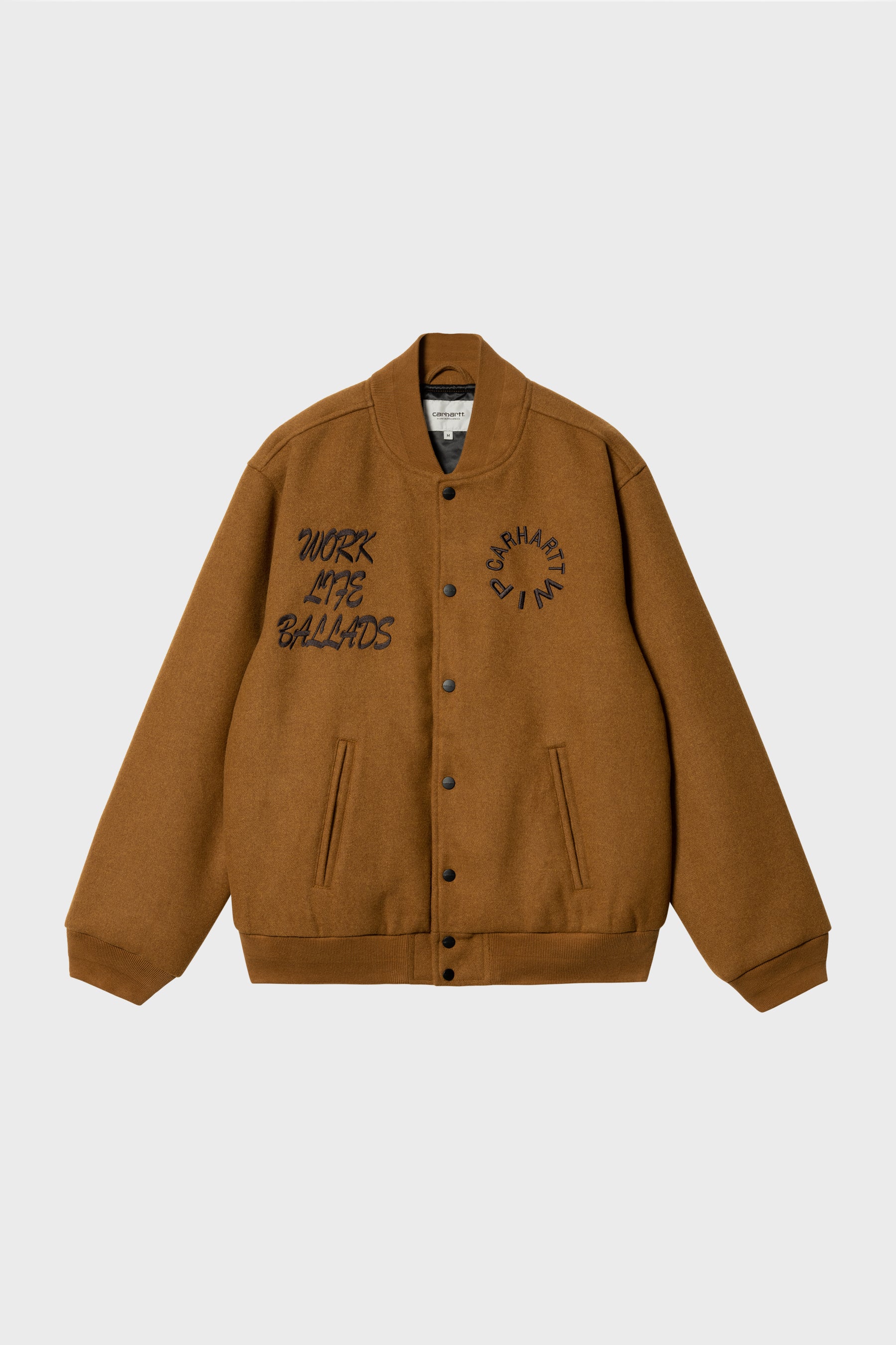 Work Varsity Bomber Deep Heather Brown