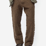 Tweed Taperer Trousers Brown FP-P508-W25 Khaki
