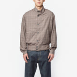 Mock Bomber Dirty Brown Glen Plaid M4252MD
