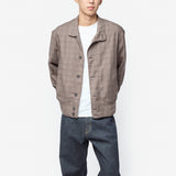 Mock Bomber Dirty Brown Glen Plaid M4252MD