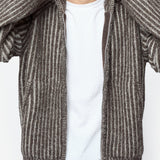 Level Hood Vanise Brown Stripe Isles Wool M4253LV
