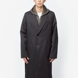 Robe Overcoat Onyx Black Tech Sateen M4251RO