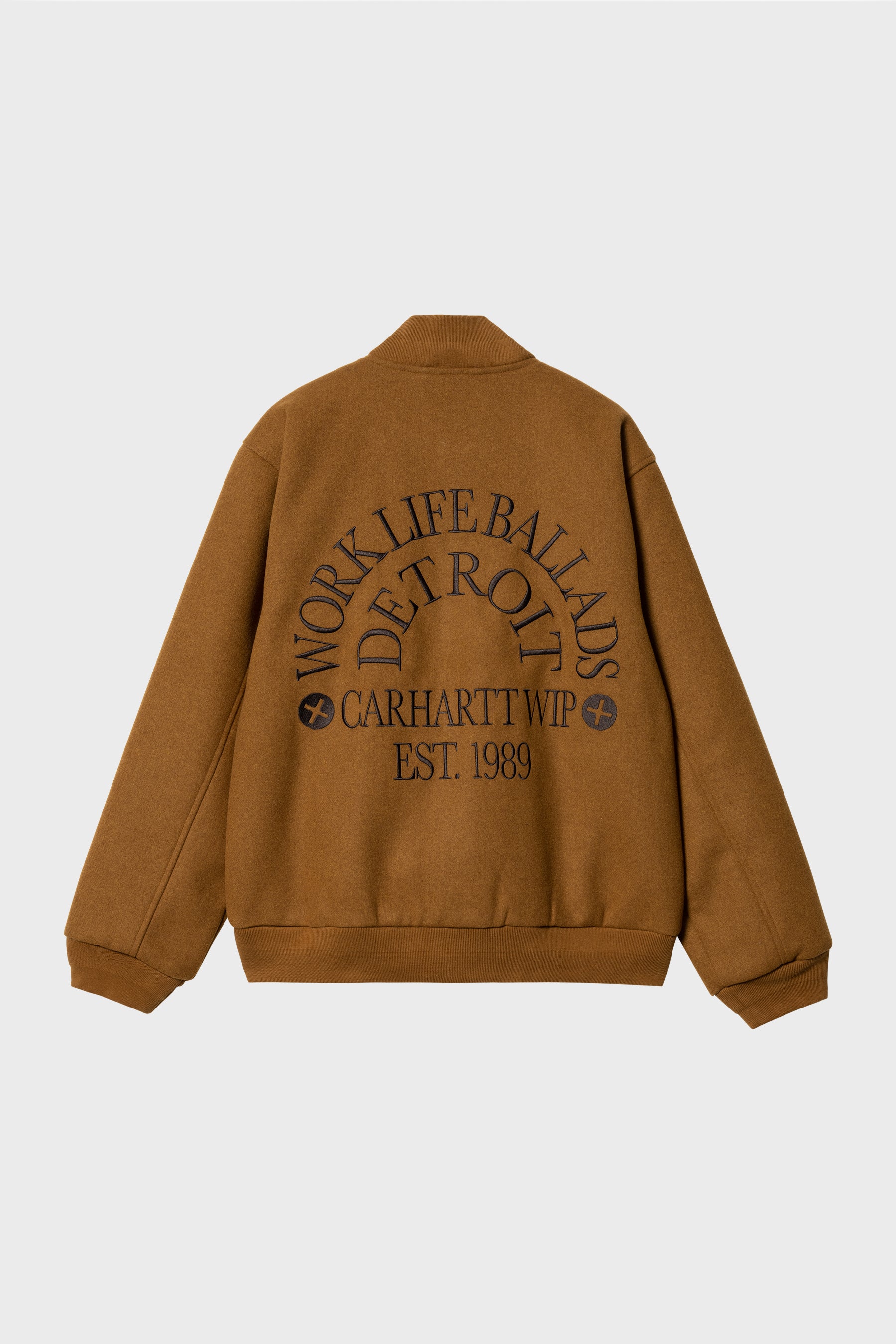 Work Varsity Bomber Deep Heather Brown