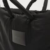 Nylon Big Pillow Tote Bag Black