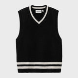 Stanford Vest Sweater Black/Salt