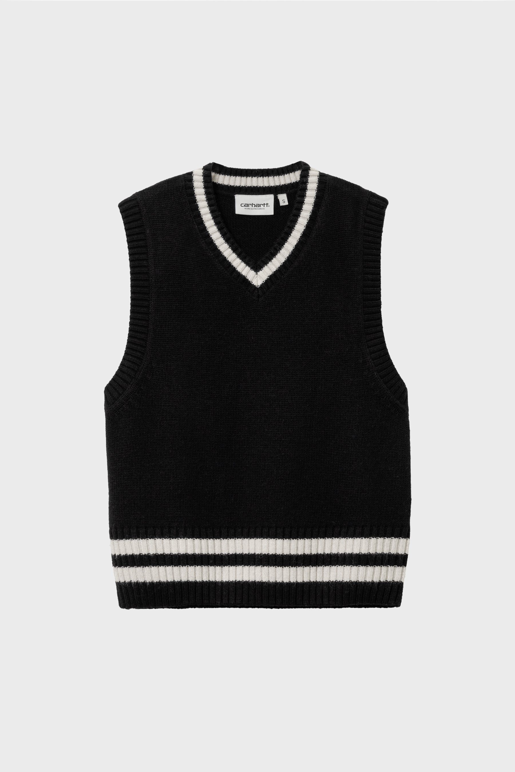 Stanford Vest Sweater Black/Salt
