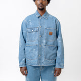 Stamp Print Jacket Blue Bleached I033743