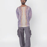 Tola Shirt Purple Pastel Strokes Print