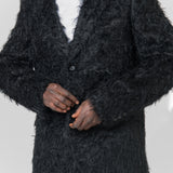 Fake Fur Blazer W/Removable Collar Black PM-J058-051