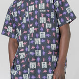 Andy Warhol Print Short Sleeve Button-Up Shirt FM-B002-S24