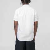 Dot/Diamond Pattern Short Sleeve Button Up Shirt White/Blue FM-B051-S24-1