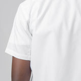 Dot/Diamond Pattern Short Sleeve Button Up Shirt White/Blue FM-B051-S24-1