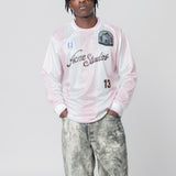 Long Sleeve Soccer Jersey Pink/White FN-MN-TSHI000544