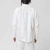 Deconstructed Laced Shirt White CGSS24CWOSHI46