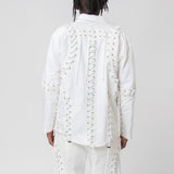 Deconstructed Laced Shirt White CGSS24CWOSHI46