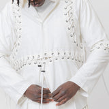 Deconstructed Laced Shirt White CGSS24CWOSHI46