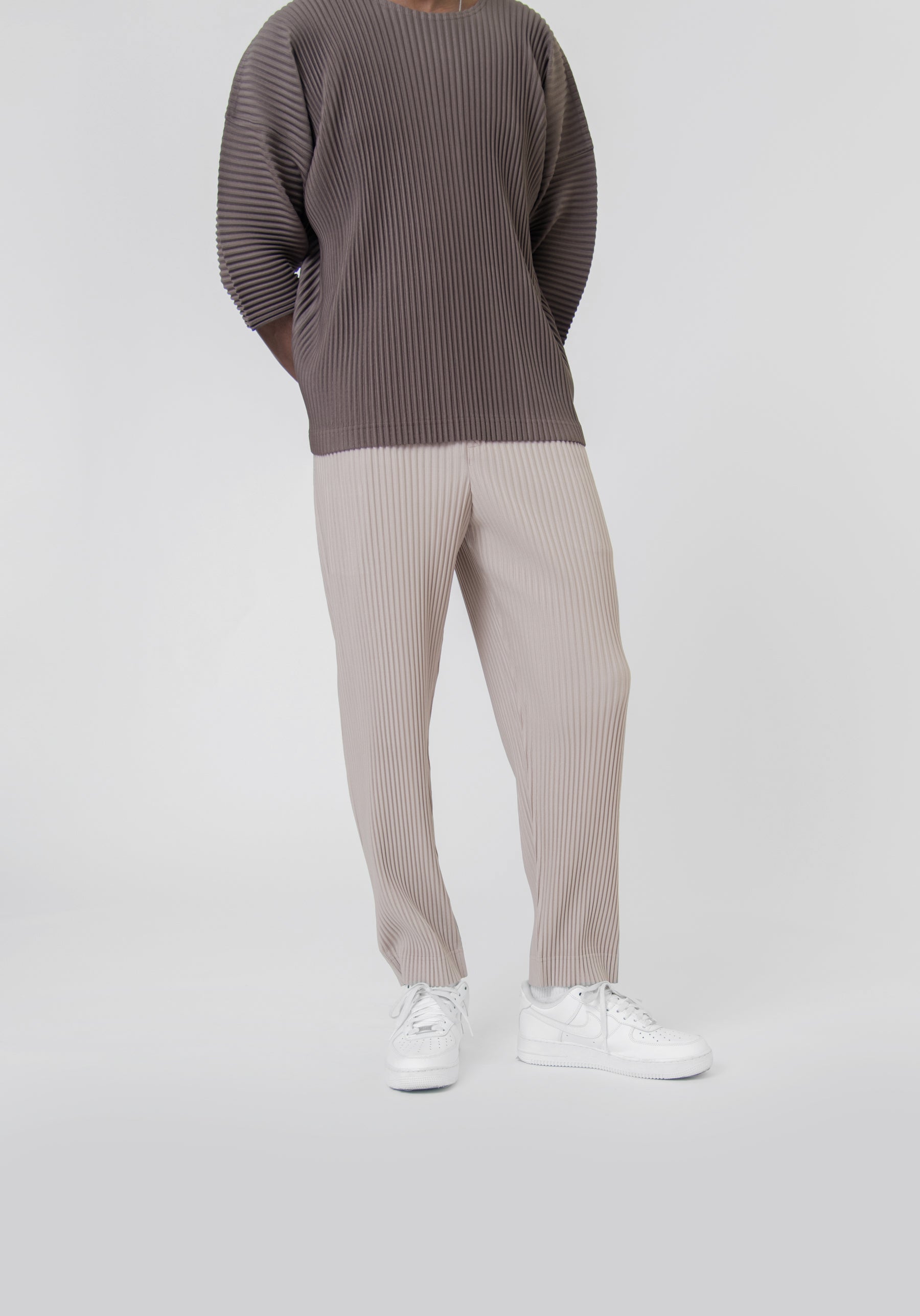 Colour Pleated Trouser Sand Beige JF194-41