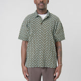 Cedar Pleated Short Sleeve Shirt Khaki JM169-65