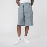 Wool Gabardine Box Pleat Short Celadon Green J22KA0112