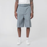 Wool Gabardine Box Pleat Short Celadon Green J22KA0112
