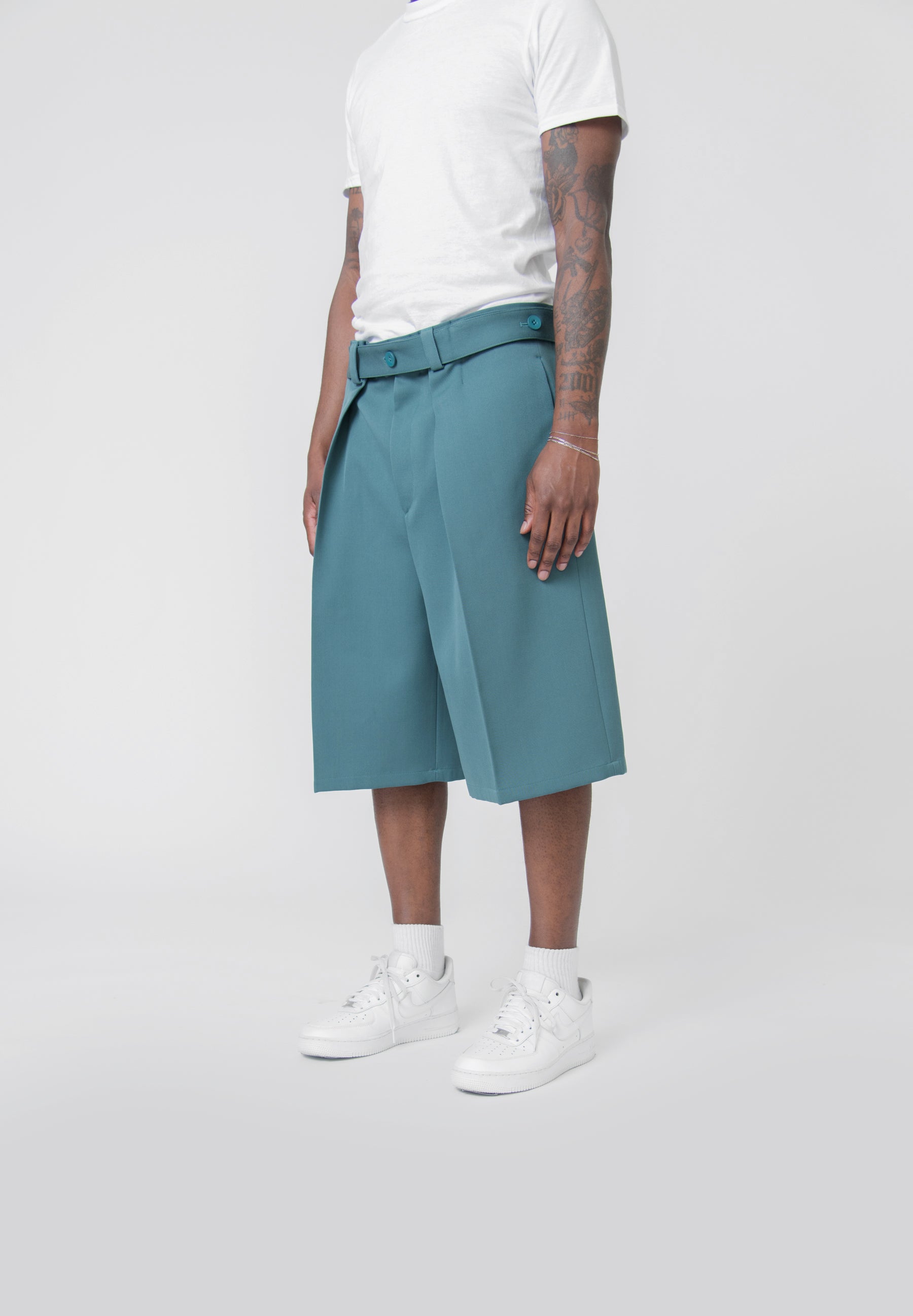 Compact Wool Belted Short Shaded Spruce J22KA0105