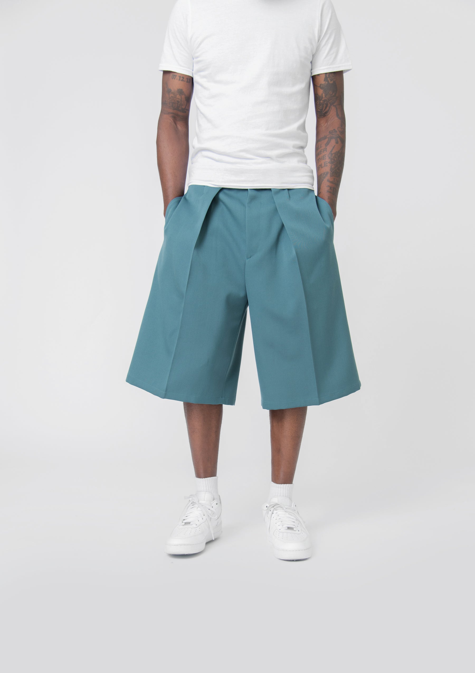 Compact Wool Belted Short Shaded Spruce J22KA0105