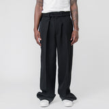 Belted Viscose Silk Trouser Black J22KA0104