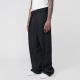 Belted Viscose Silk Trouser Black J22KA0104
