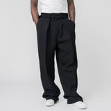 Belted Viscose Silk Trouser Black J22KA0104