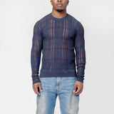 Formal Roundneck Washed Navy Tech Cotton M2253FW