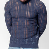 Formal Roundneck Washed Navy Tech Cotton M2253FW
