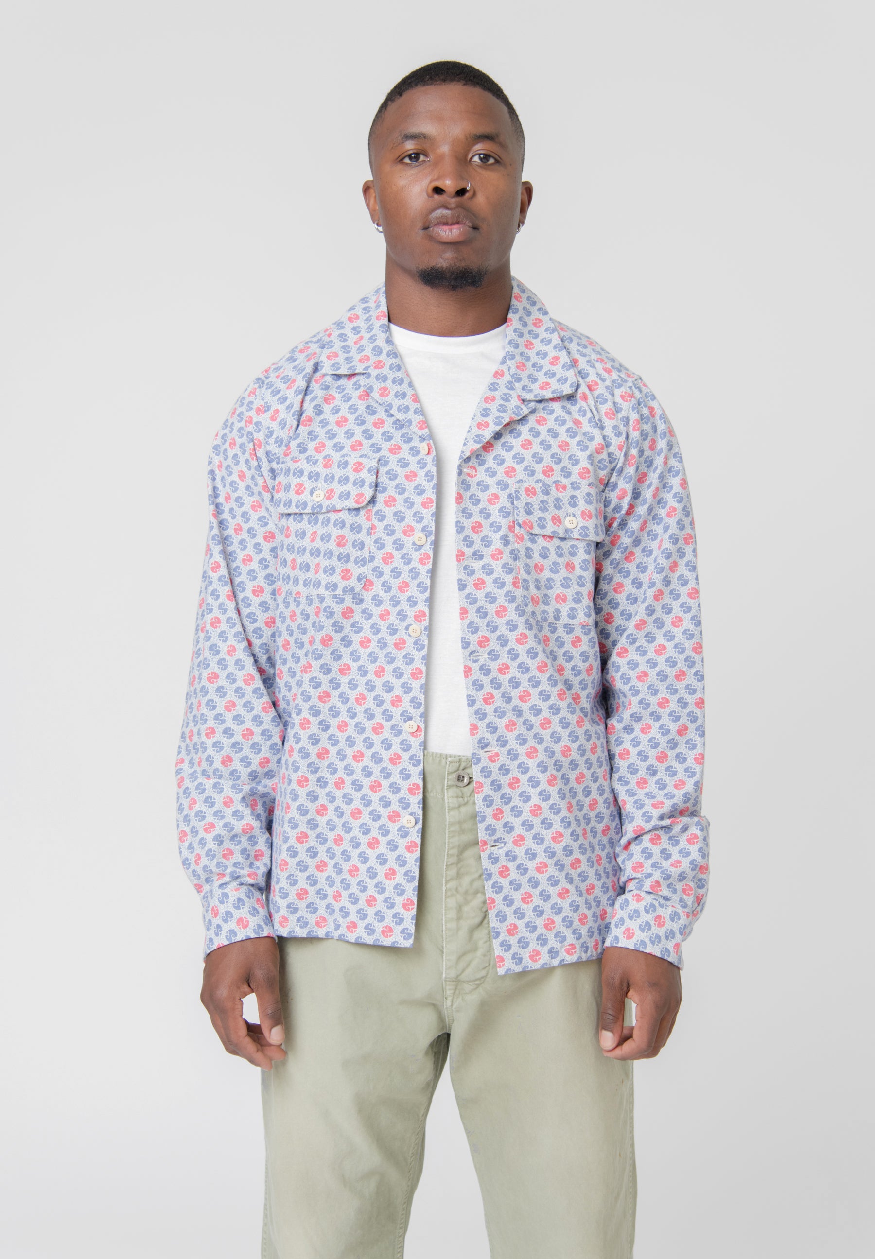 Khadi Boomer Shirt Navy