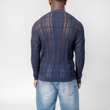 Formal Roundneck Washed Navy Tech Cotton M2253FW