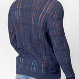 Formal Roundneck Washed Navy Tech Cotton M2253FW