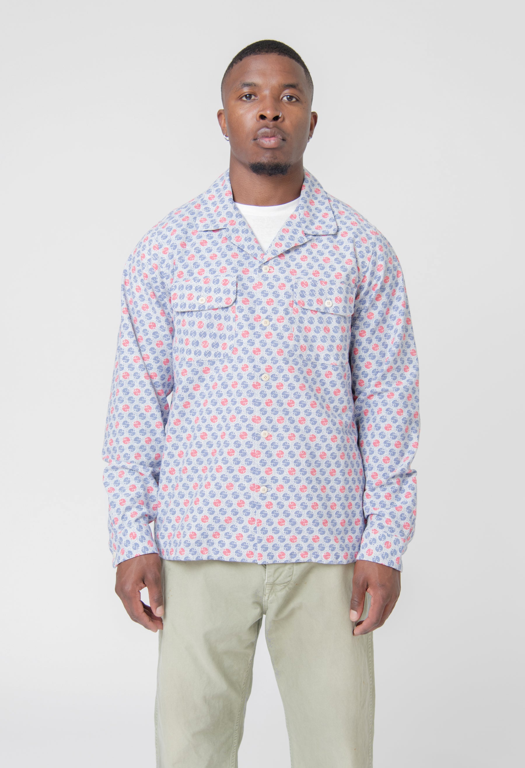 Khadi Boomer Shirt Navy