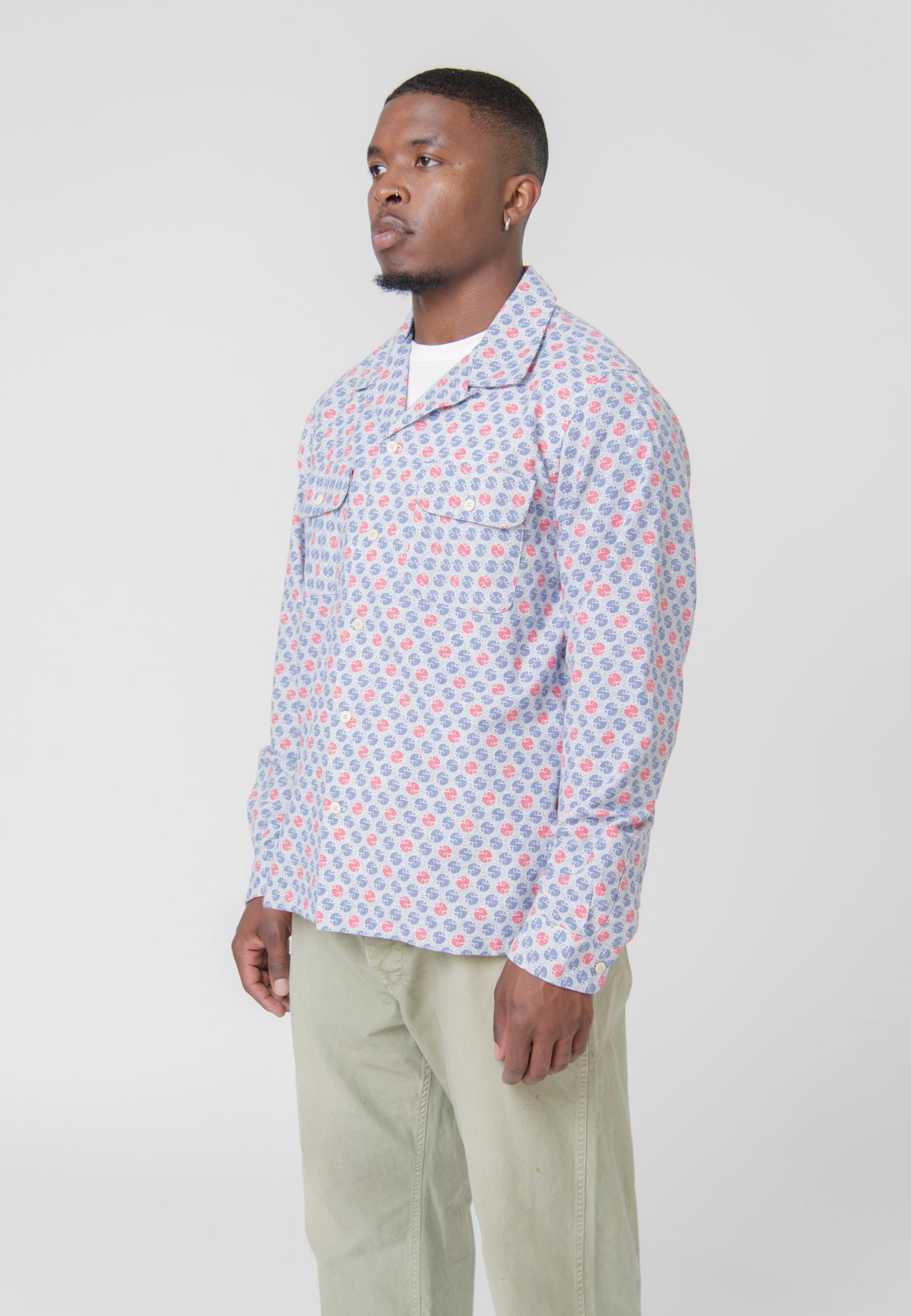 Khadi Boomer Shirt Navy