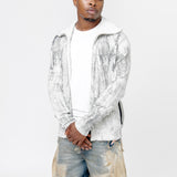 Zipper Dyed Sweater Faded Black FN-MN-SWEA000378