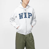 Hooded WIP Sweat Jacket Ash Heather Stone Washed I034691