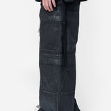 Imbalanced Double Cargo Jumbo Belas Black DUO1E3375