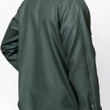 Flannel Piping Overshirt Dark Green AG121024CB