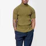 Colour Pleats Mockneck Tee Olive khaki HP56-JK181-67