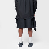 Pleated Paneled Shorts Black PO-P053-051-1
