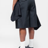 Pleated Paneled Shorts Black PO-P053-051-1