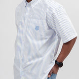 S/S Linus Shirt Stripe Bleach/White I033028