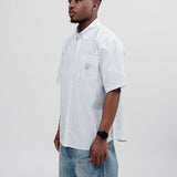 S/S Linus Shirt Stripe Bleach/White I033028