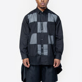 Checkered Mesh Long Sleeve Button-Up Shirt PO-B001-051