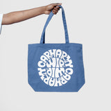 Canvas Graphic Tote Jazzy Print Blue Iris I033975