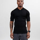 T-Shirt Superfine Viscose Rib Knit Black J21GC0144-J18313001