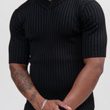 T-Shirt Superfine Viscose Rib Knit Black J21GC0144-J18313001