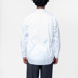 Multi Stripe Panel Long Sleeve Button-Up Shirt White/Blue Stripe FO-B027-S25